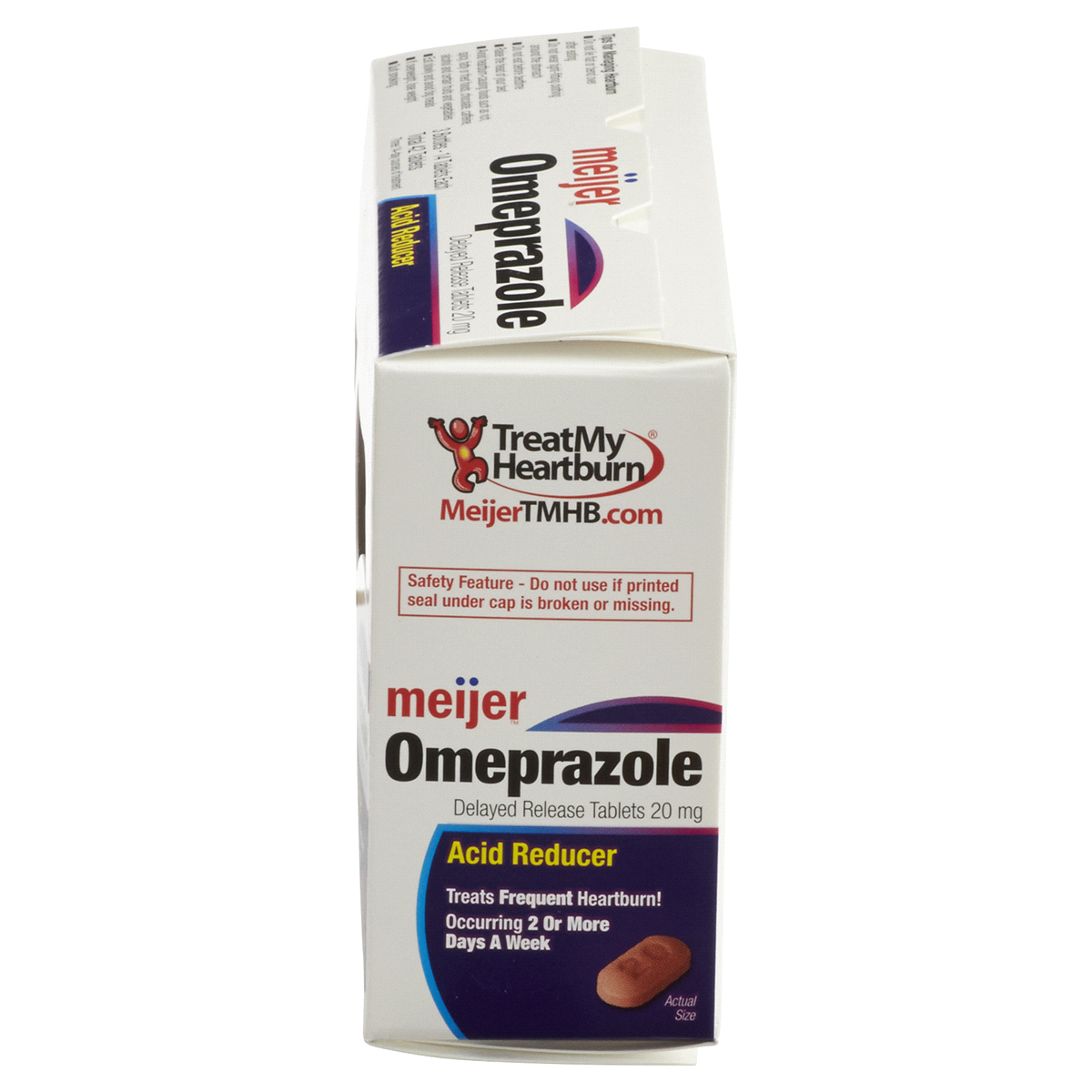 slide 2 of 6, Meijer Omeprazole Delayed Release Tablets, Acid Reducer, 42 ct, 20 mg