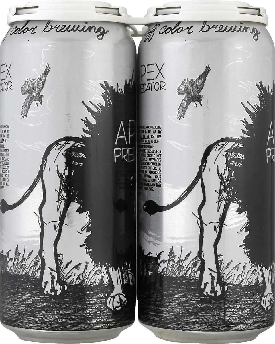 slide 9 of 9, Off Color Brewing 4 Pack Farmhouse Ale Apex Predator Beer 4 ea, 16 oz