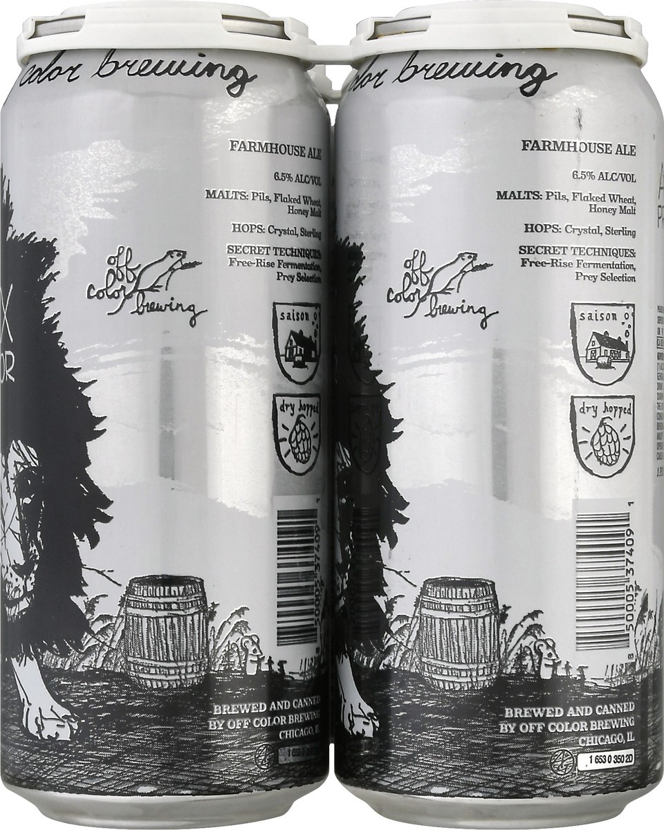 slide 8 of 9, Off Color Brewing 4 Pack Farmhouse Ale Apex Predator Beer 4 ea, 16 oz