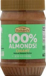 Crazy Richard's Creamy Natural Almond Butter 16 oz