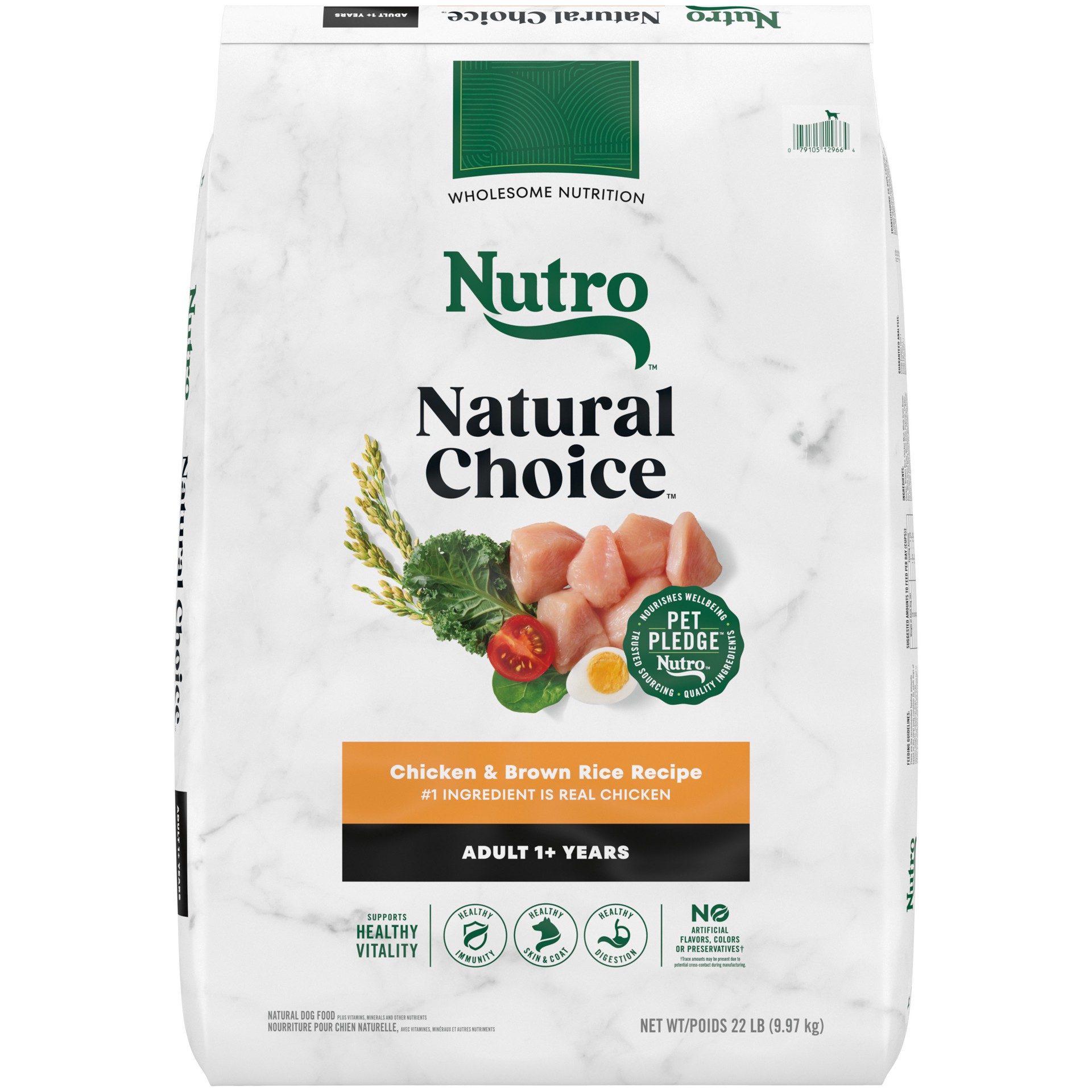 slide 1 of 7, Nutro Natural Choice Adult Dry Dog Food, Chicken and Brown Rice Recipe 22 lbs., 22 lb