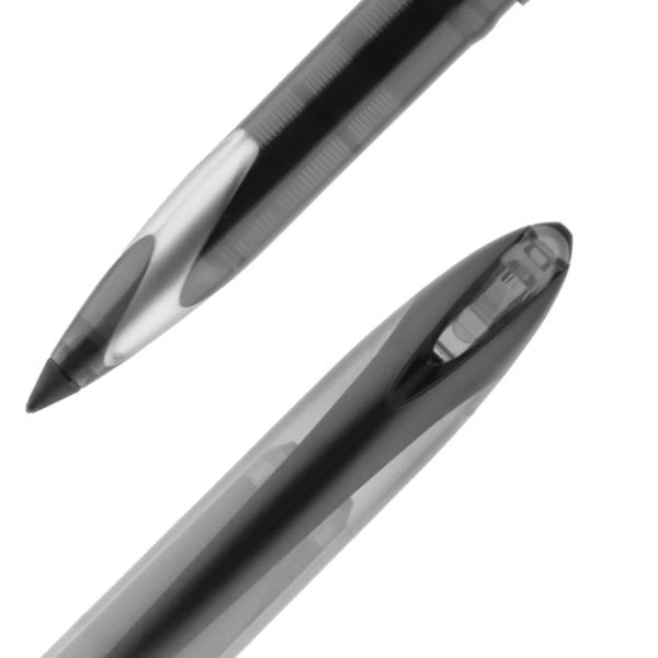 slide 4 of 8, uni-ball Air Rollerball Pens, Medium Point, 0.7 Mm, Black Barrel, Black Ink, Pack Of 3, 3 ct