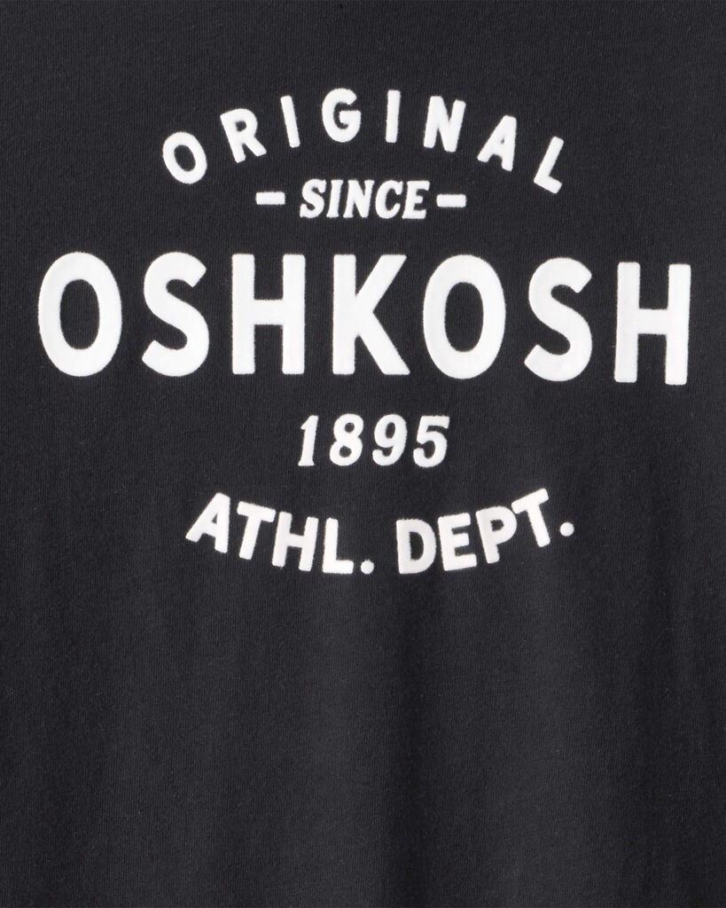 slide 2 of 2, Oshkosh Kid Jersey OshKosh Logo Long-Sleeve Shirt - Black Black 4, 1 ct