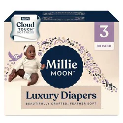 Millie Moon Unisex Luxury Size 3 Diapers (16-28 lbs (7-13 kg)) 88 Each