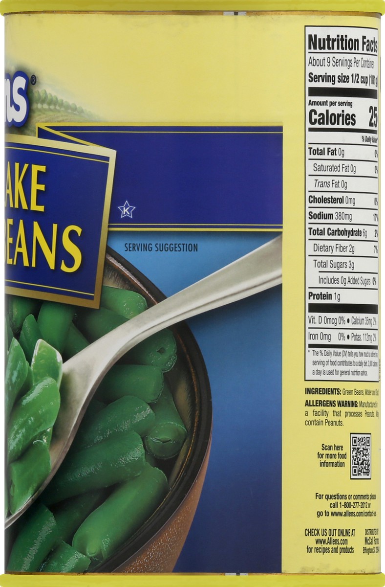 slide 4 of 9, Allens Blue Lake Green Beans 38 oz, 38 oz