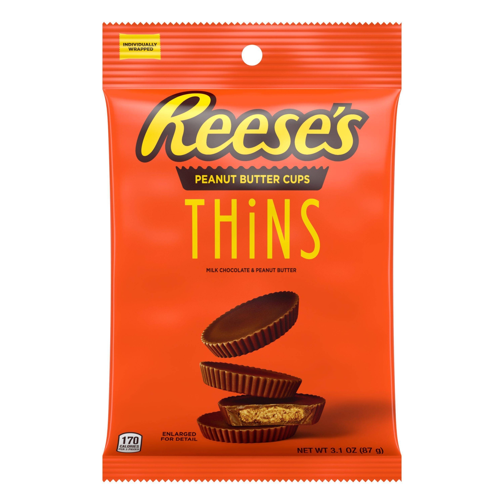 slide 1 of 1, Hershey's Reese's Peanut Butter Cup Thins, 3.1 Oz, 1 ct
