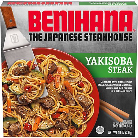 slide 1 of 1, Benihana The Japanese Steakhouse Yakisoba Steak Frozen Meal Box - 10 Oz, 10 oz