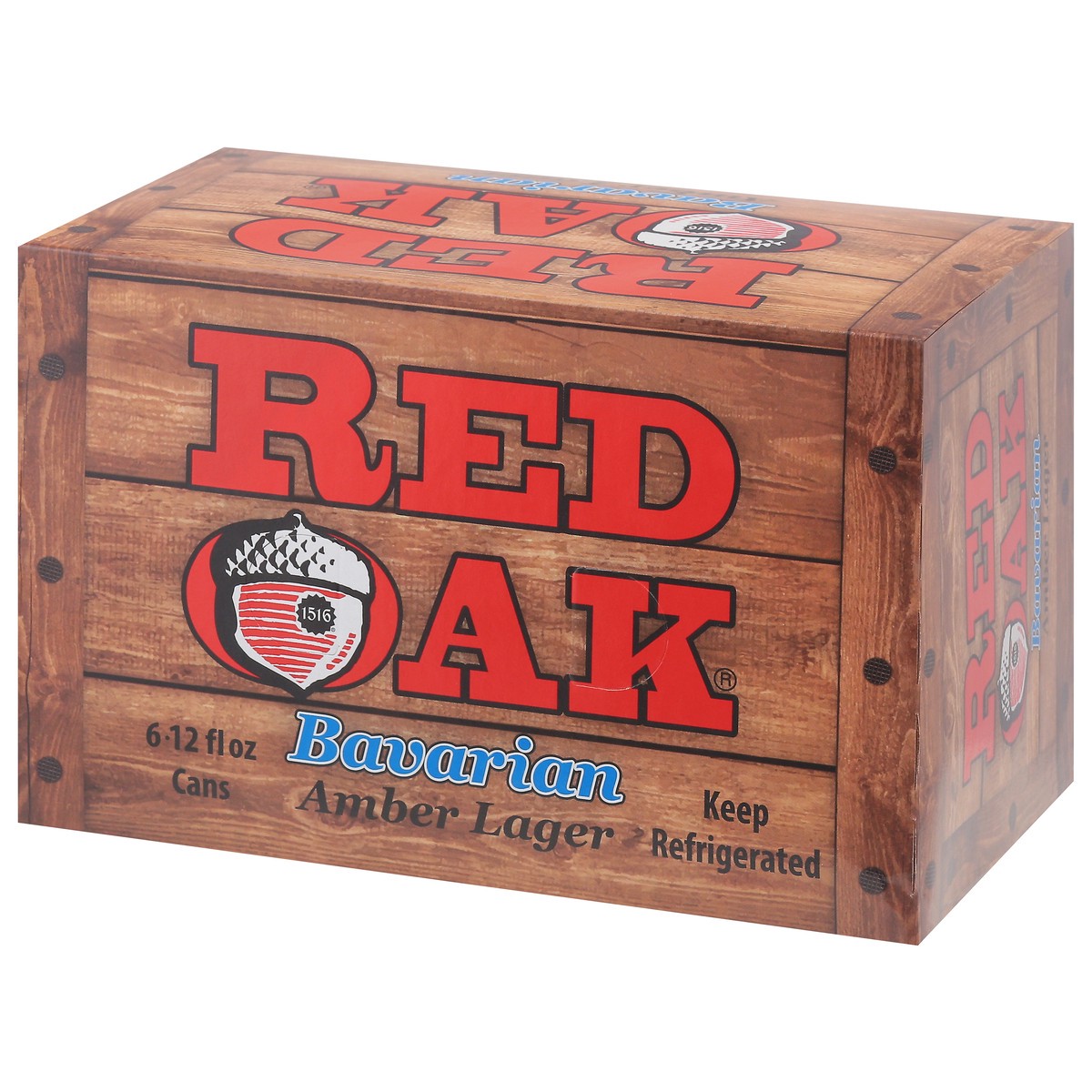 slide 4 of 9, Red Oak Bavarian Amber Lager Beer 6 - 12 fl oz Cans, 6 ct