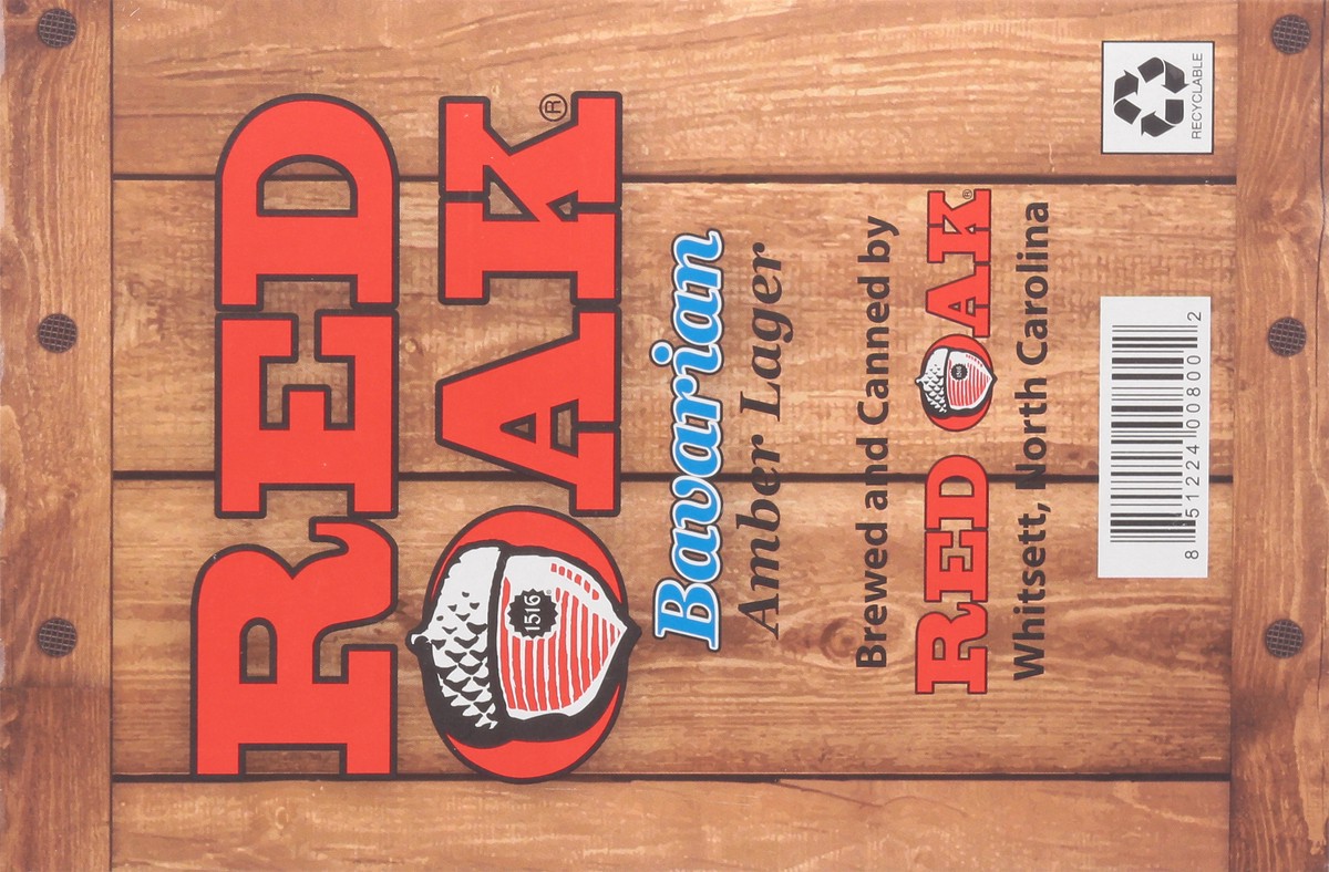 slide 3 of 9, Red Oak Bavarian Amber Lager Beer 6 - 12 fl oz Cans, 6 ct