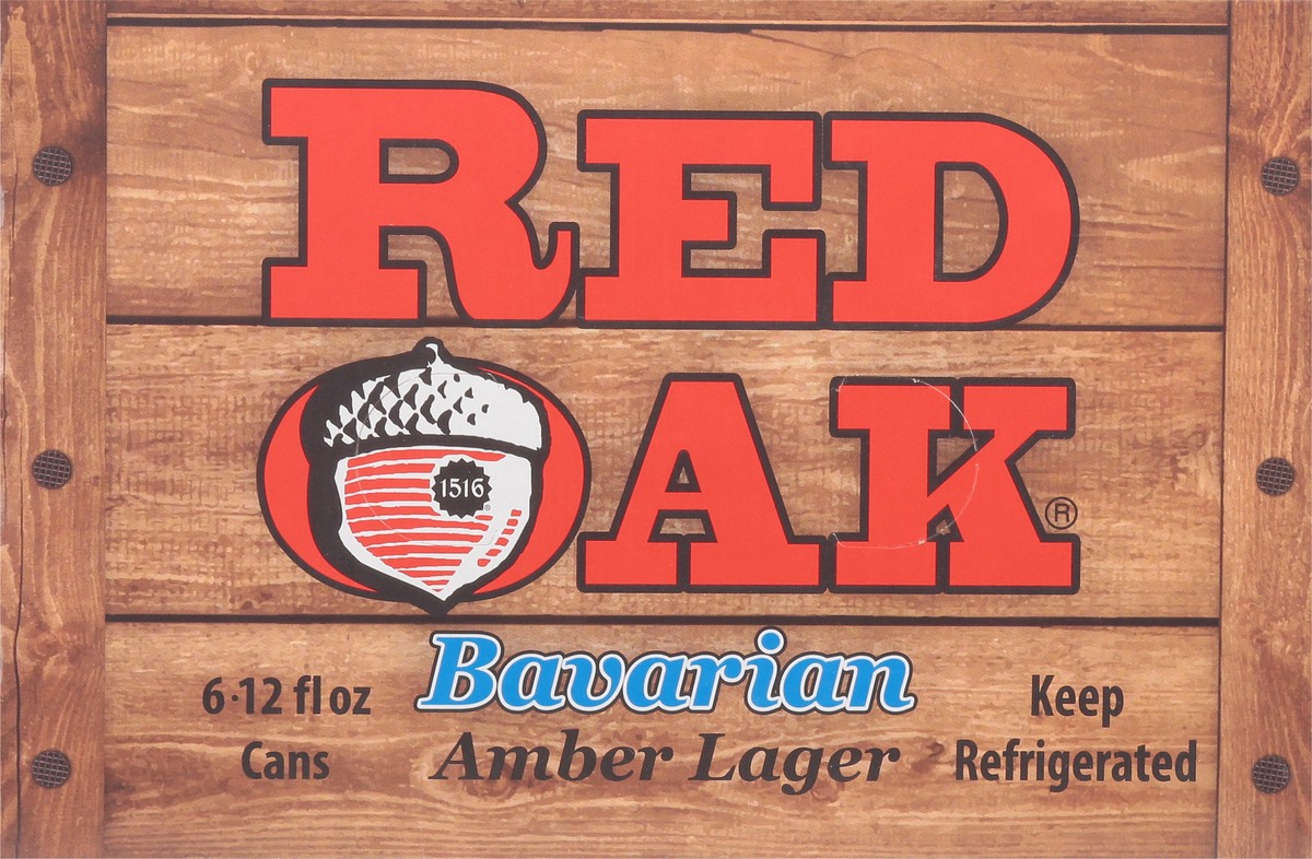 slide 8 of 9, Red Oak Bavarian Amber Lager Beer 6 - 12 fl oz Cans, 6 ct