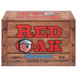 Red Oak Bavarian Amber Lager Beer 6 - 12 fl oz Cans