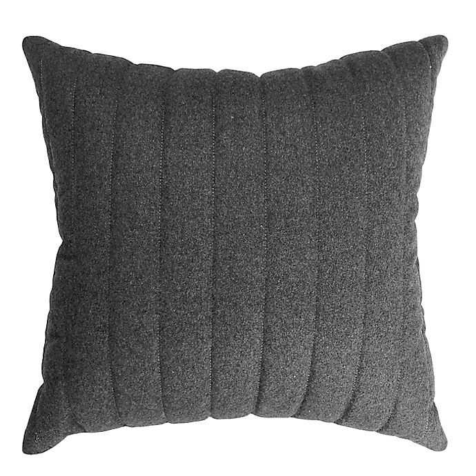 slide 1 of 5, Simply Essential Stitched Square Throw Pillow - Grey, 1 ct