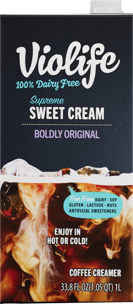 slide 1 of 12, Violife Supreme Sweet Cream Original Coffee Creamer, Dairy-Free, 1 liter (33.8 fl oz), 33.8 fl oz
