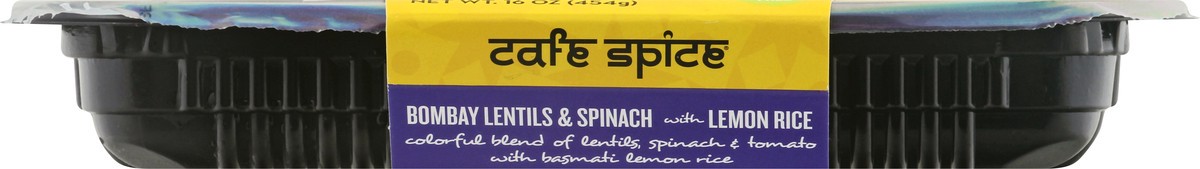 slide 3 of 7, Café Spice Bombay Lentils & Spinach with Lemon Rice, 16 oz