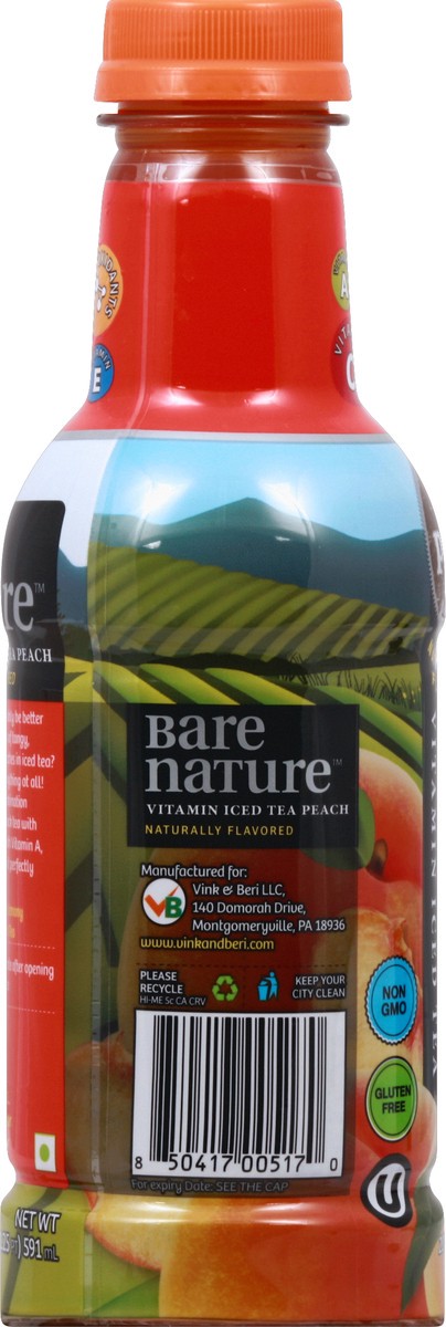 slide 3 of 4, Bare Nature Peach Vitamin Tea, 20 fl oz