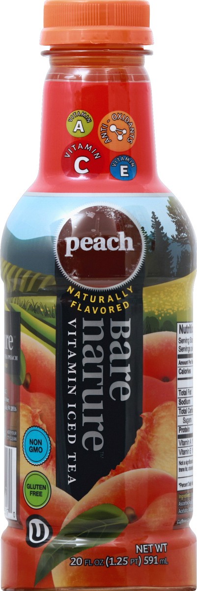 slide 4 of 4, Bare Nature Peach Vitamin Tea, 20 fl oz