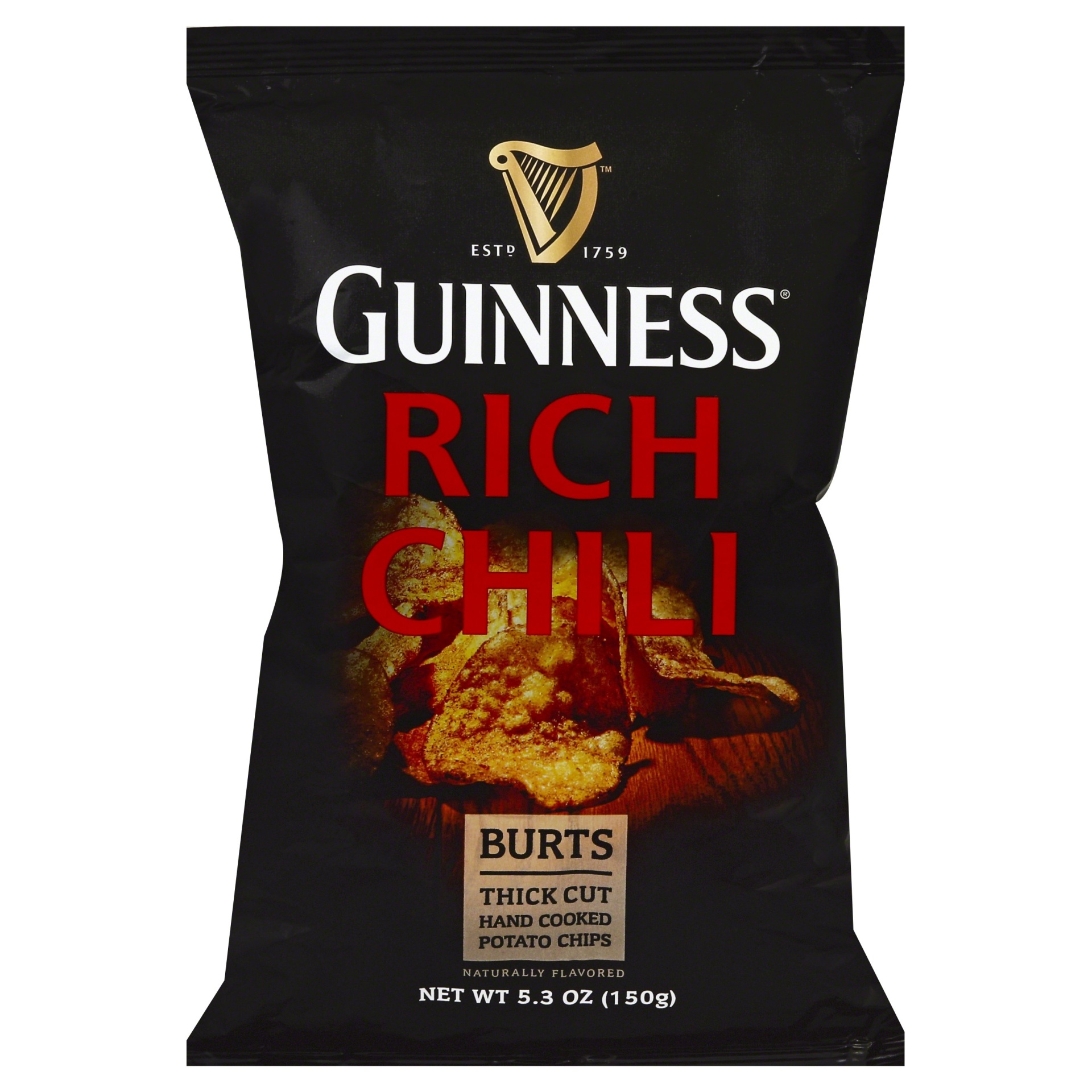 slide 1 of 1, Burt's Bees Guinness Potato Chips Rich Beef Chili, 5.3 oz