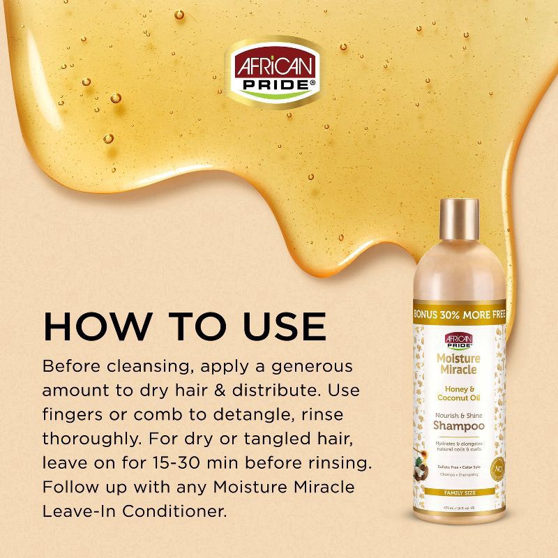 slide 7 of 8, African Pride Honey & Coconut Oil Shampoo - 16 fl oz, 16 fl oz