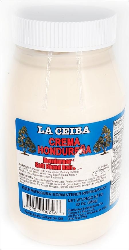 slide 1 of 1, La Ricura Bottle La Ceiba Hondurena Crema Cr, 30 oz