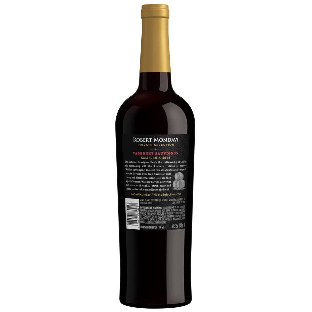 slide 3 of 4, Robert Mondavi Private Selection Bourbon Barrel Aged Cabernet Sauvignon Red Wine, 750 mL Bottle, 25.35 fl. oz