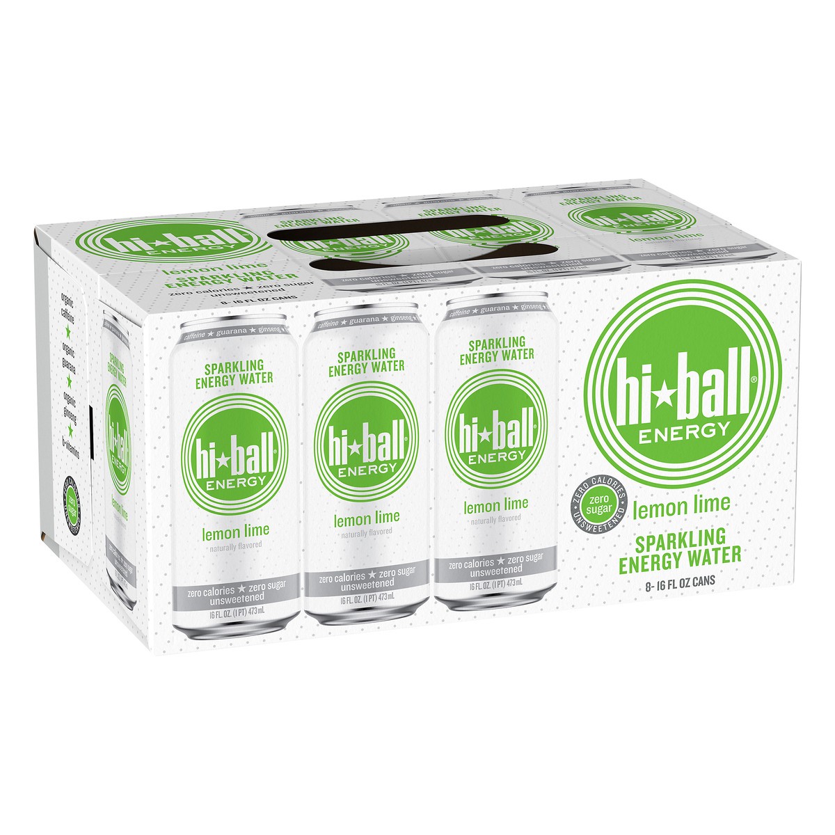 slide 10 of 10, Hiball Energy Lemon Lime Sparkling Energy Water - 8 ct, 8 ct; 16 fl oz