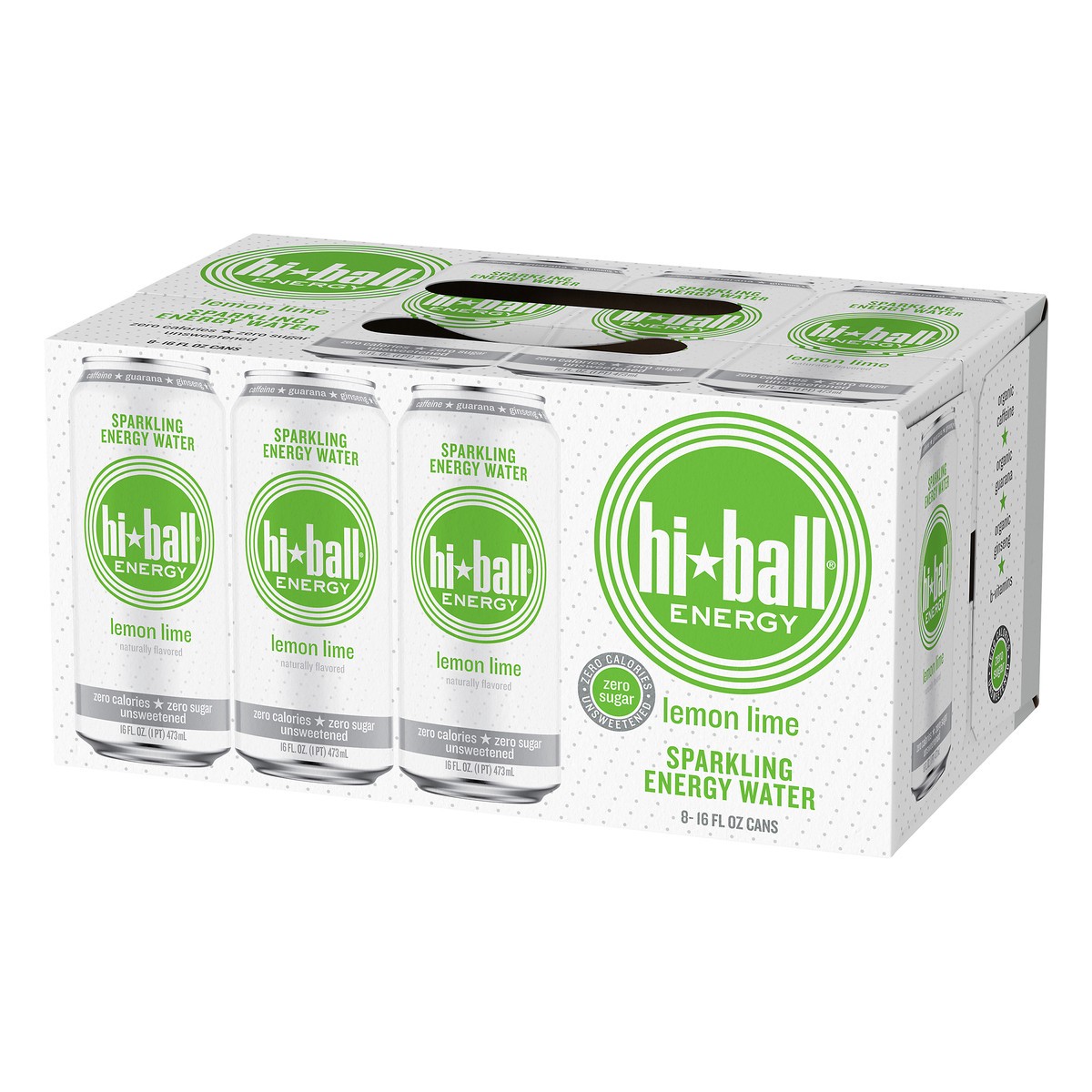 slide 6 of 10, Hiball Energy Lemon Lime Sparkling Energy Water - 8 ct, 8 ct; 16 fl oz