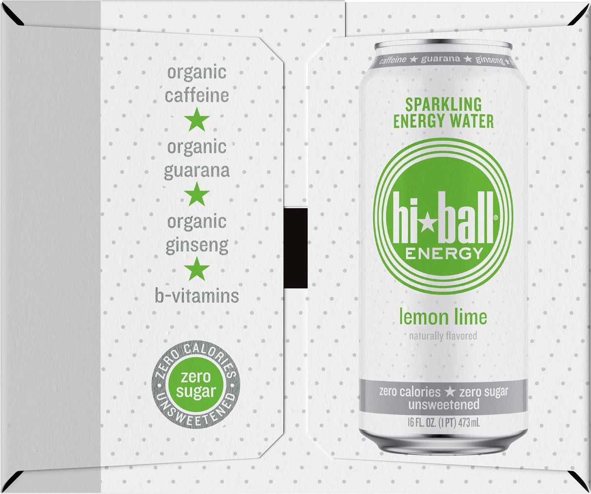 slide 5 of 10, Hiball Energy Lemon Lime Sparkling Energy Water - 8 ct, 8 ct; 16 fl oz