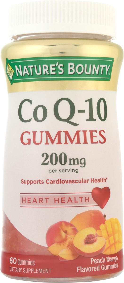 slide 9 of 14, Nature's Bounty Gummies 200 mg Peach Mango Flavored CoQ-10 60 ea, 60 ct