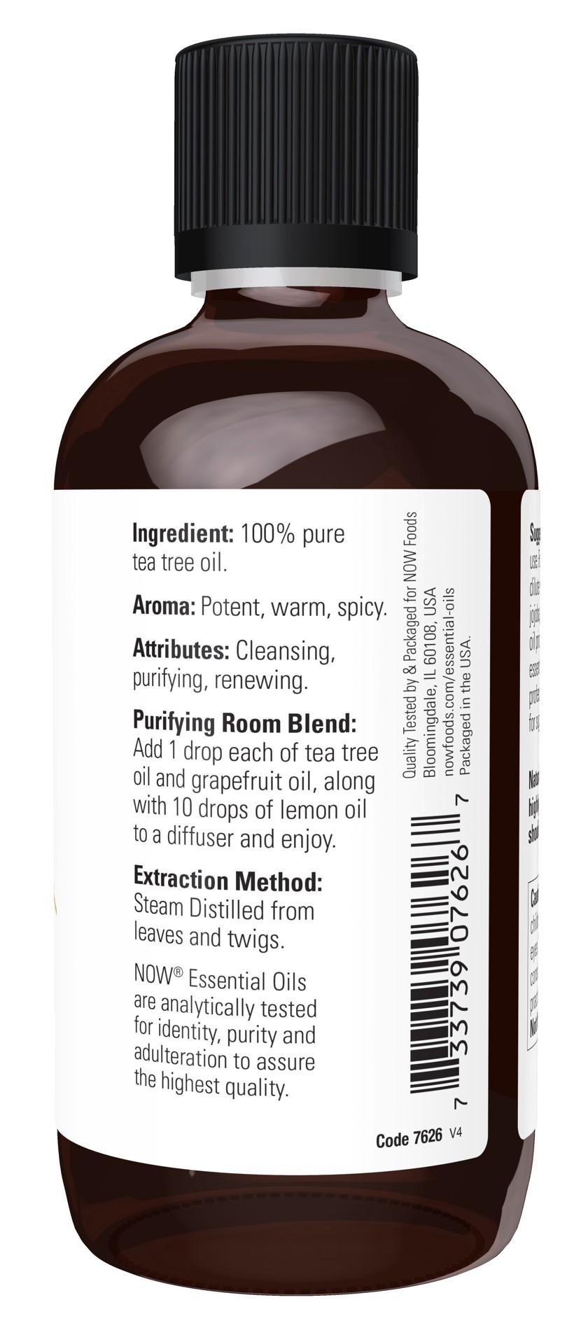 slide 4 of 4, Now Naturals Tea Tree Oil, 4 oz