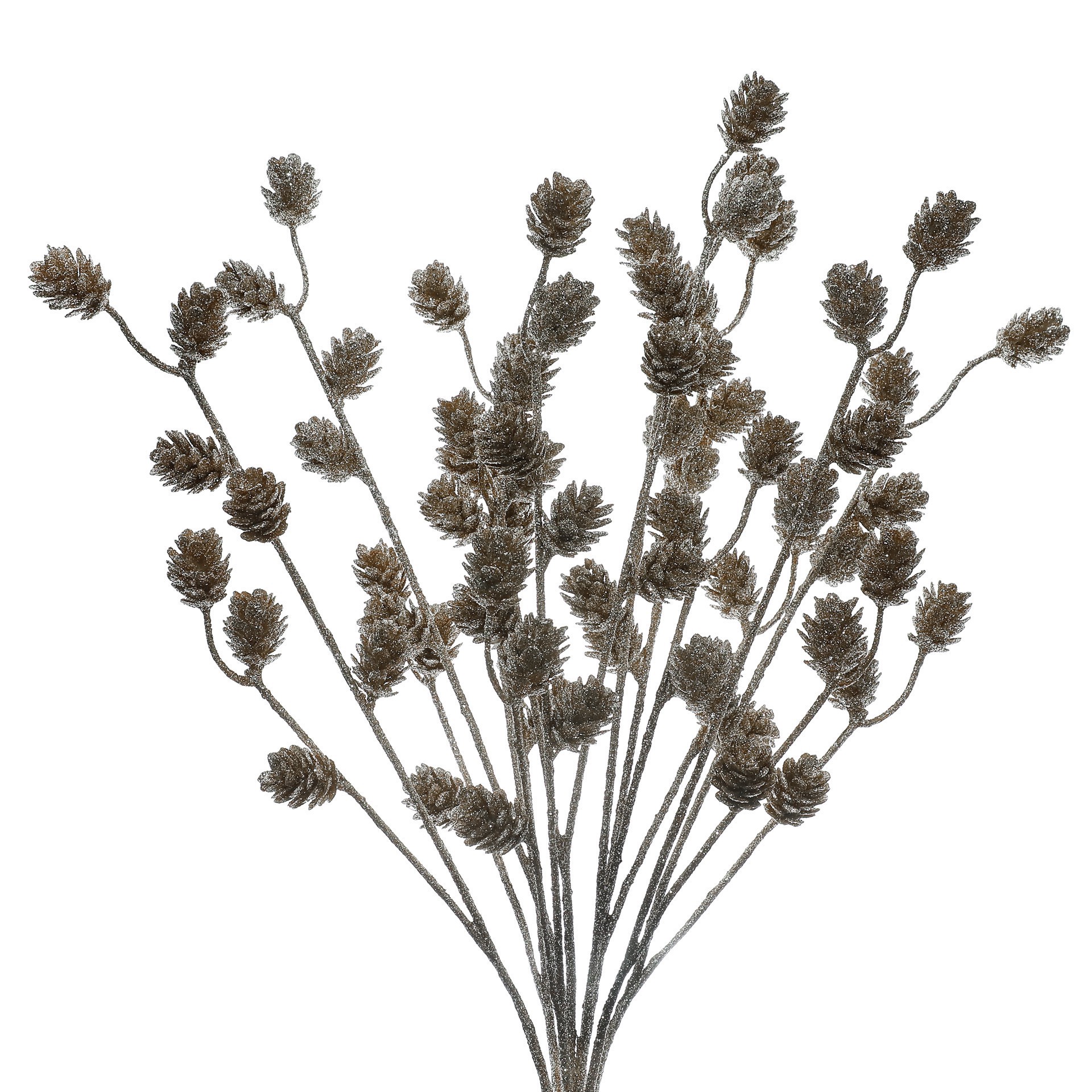 slide 3 of 3, 20.5" Gold Glitter Mini Pinecone Deluxe Bush By Ashland, 20.5 in