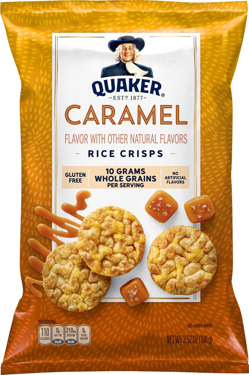 slide 3 of 3, Quaker Rice Crisps Caramel 3.52 Oz, 3.52 oz
