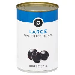 Publix Large Pitted Ripe Olives - 6 oz