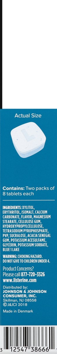 slide 3 of 6, Listerine Ready! Tabs Chewable Tablets Clean Mint, 16 ct