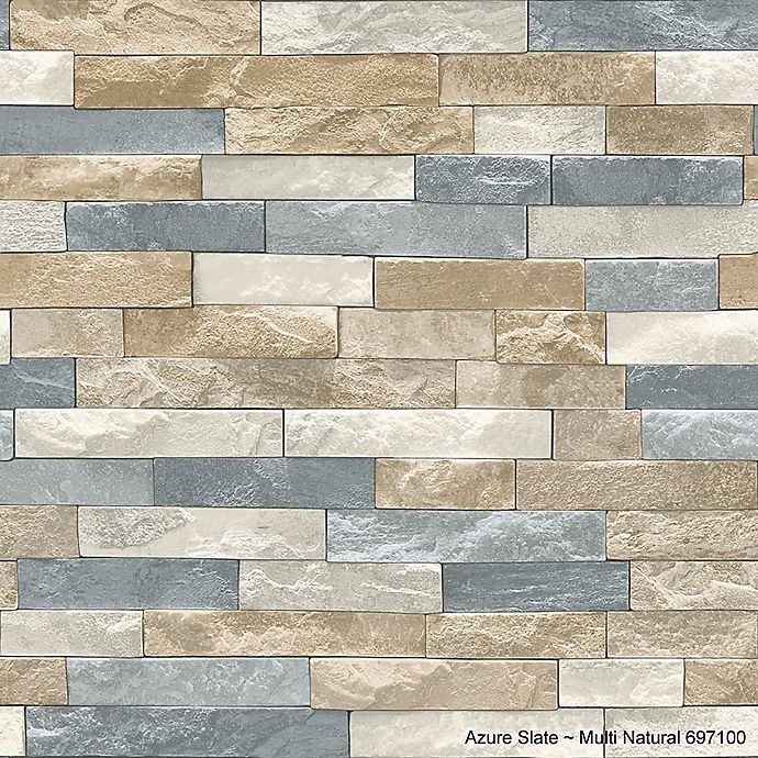 slide 2 of 2, Arthouse Azure Slate Wallpaper - Brown/Grey, 1 ct