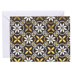 American Greetings Floral Tile Pattern Note Cards and Envelopes
