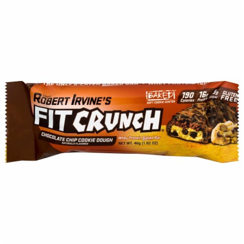 slide 1 of 1, Fit Crunch Snack Bar Chocolate Chip Cookie Dough, 1 ct