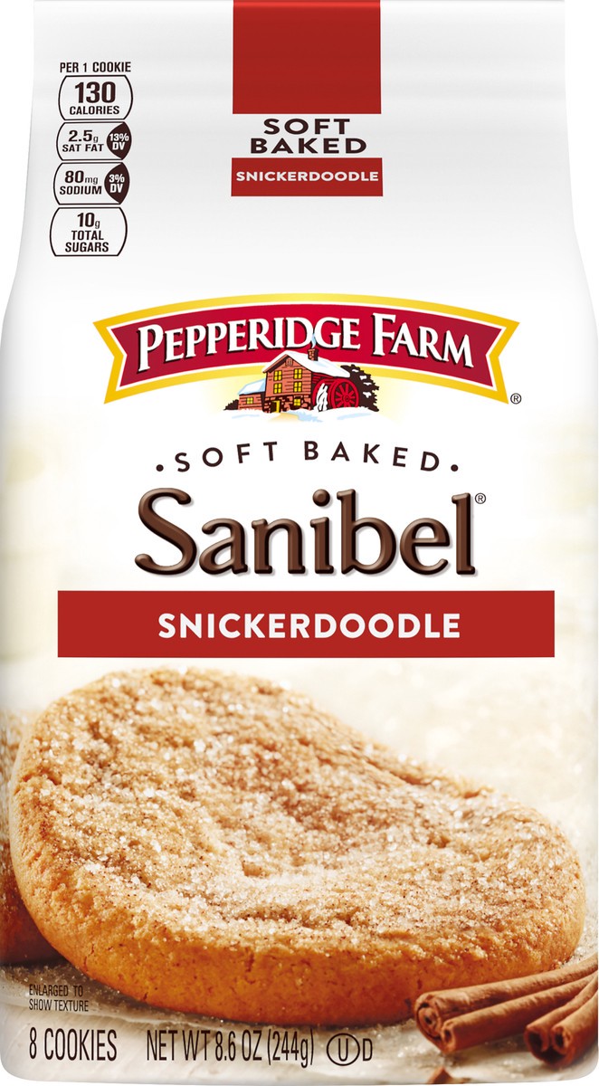 slide 1 of 5, Pepperidge Farm Soft Baked Snickerdoodle Cookies 8 ea, 8.6 oz