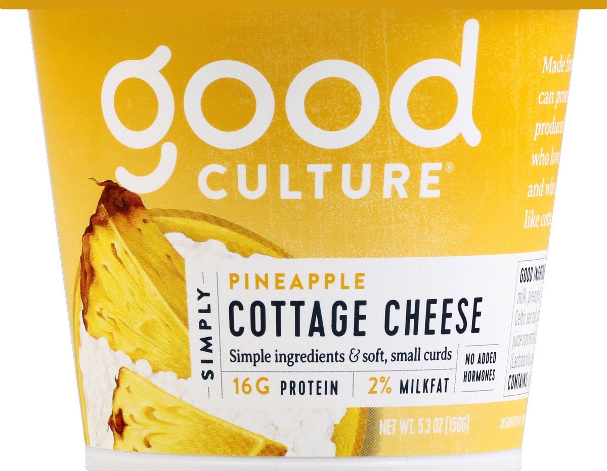 slide 5 of 6, good culture Pineapple Bottom Cottage Cheese, 5.3 oz