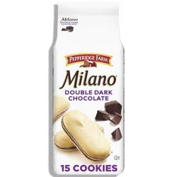 Pepperidge Farm Milano Double Dark Chocolate Holiday Cookies, 7.5 Oz Bag
