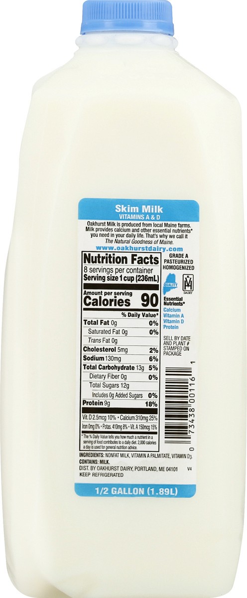slide 7 of 13, Oakhurst Milk Fat Free Uht- 64 fl oz, 64 fl oz