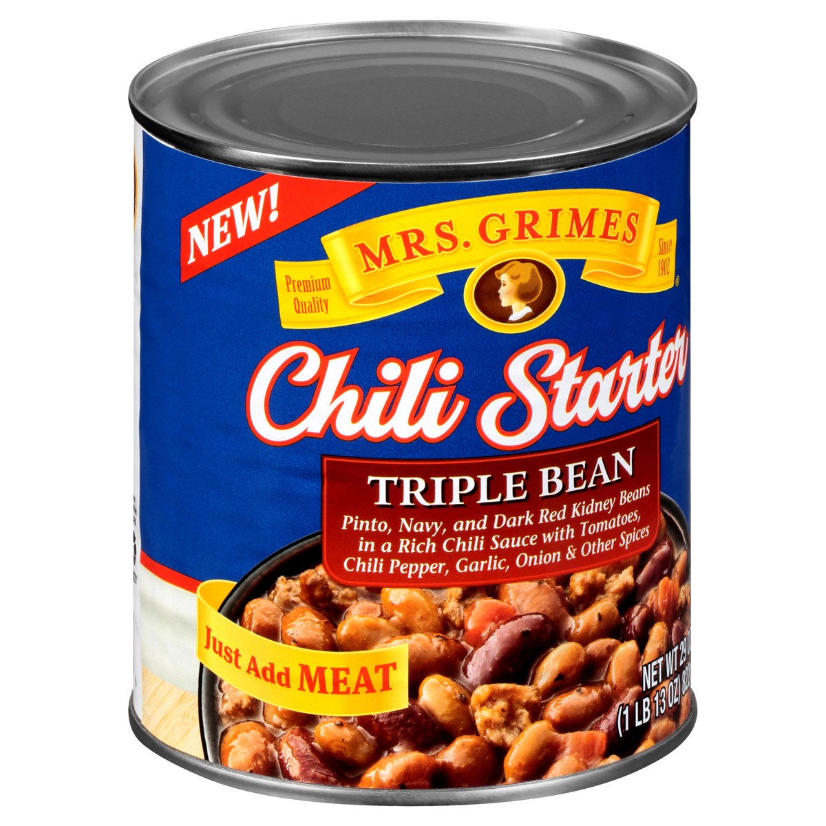 slide 3 of 9, Mrs Grimes Triple Bean Chili Starter 29 oz, 29 oz
