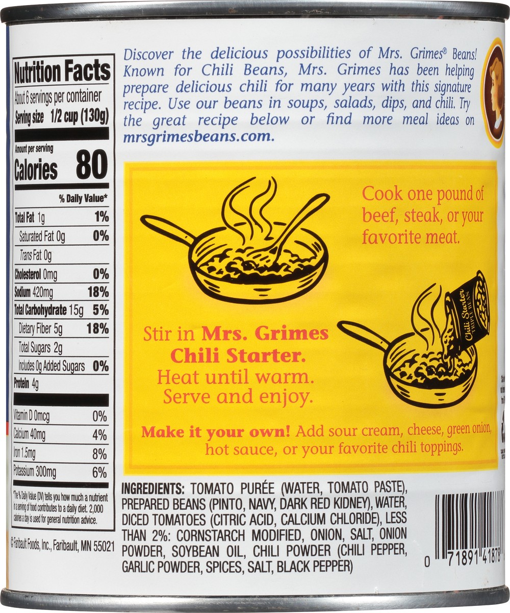 slide 7 of 9, Mrs Grimes Triple Bean Chili Starter 29 oz, 29 oz