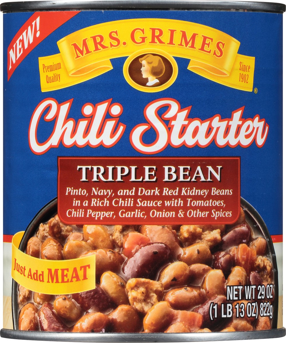 slide 8 of 9, Mrs Grimes Triple Bean Chili Starter 29 oz, 29 oz