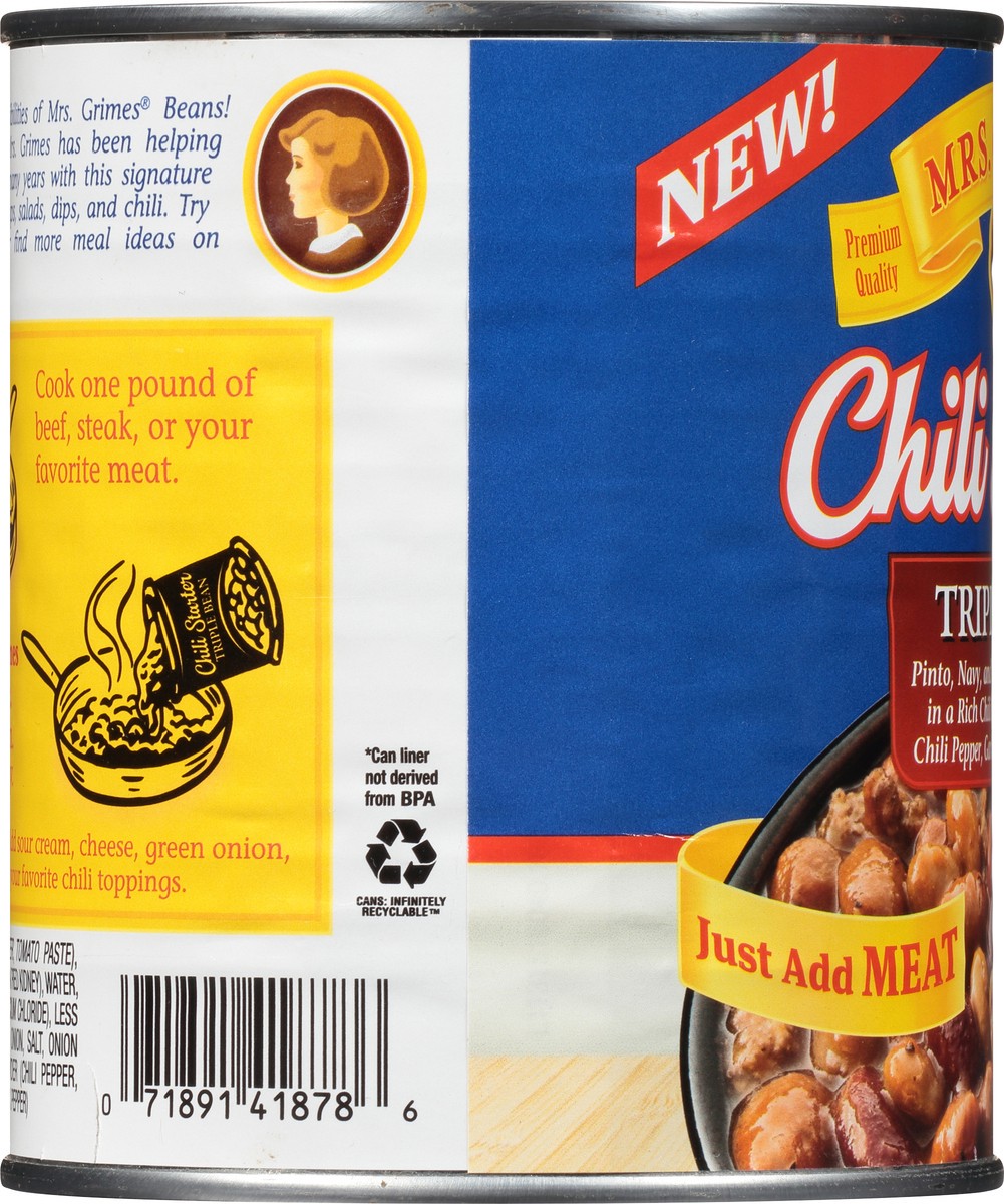 slide 6 of 9, Mrs Grimes Triple Bean Chili Starter 29 oz, 29 oz