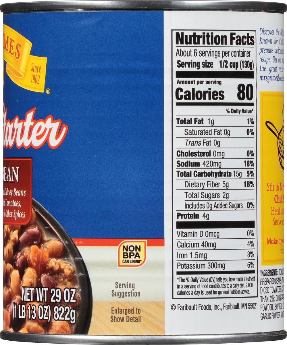 slide 2 of 9, Mrs Grimes Triple Bean Chili Starter 29 oz, 29 oz