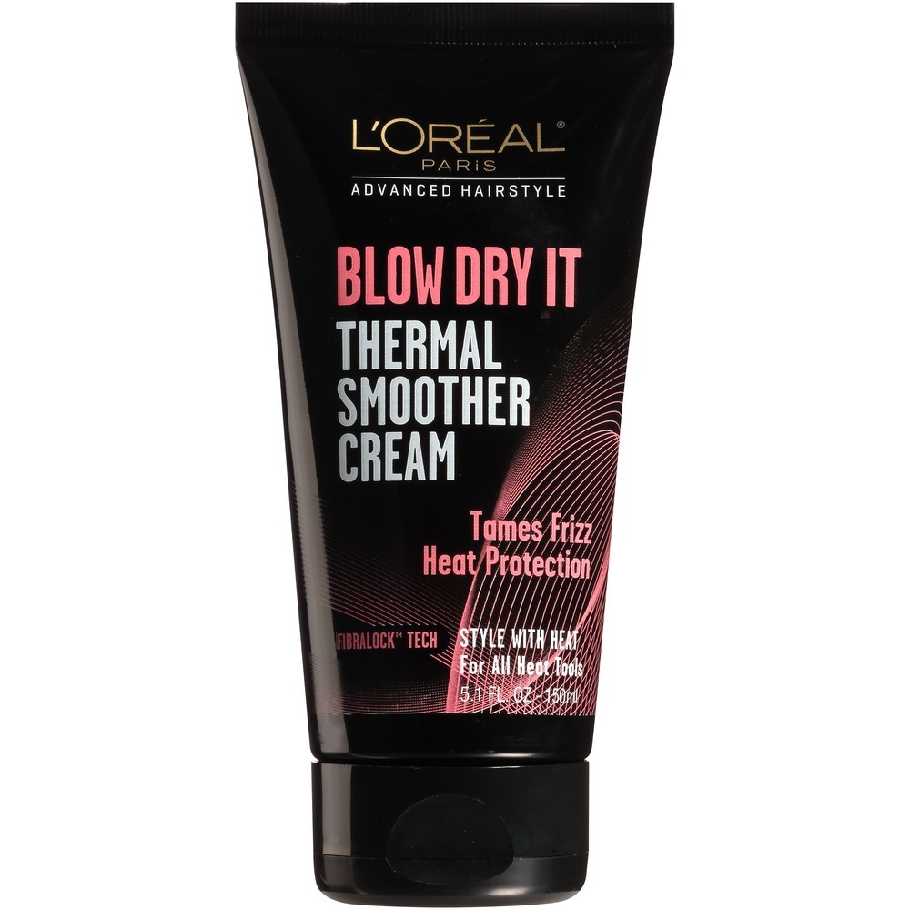 slide 1 of 5, L'Oréal Advanced Hairstyle Blow Dry It Thermal Smoother Cream, 5.1 fl oz