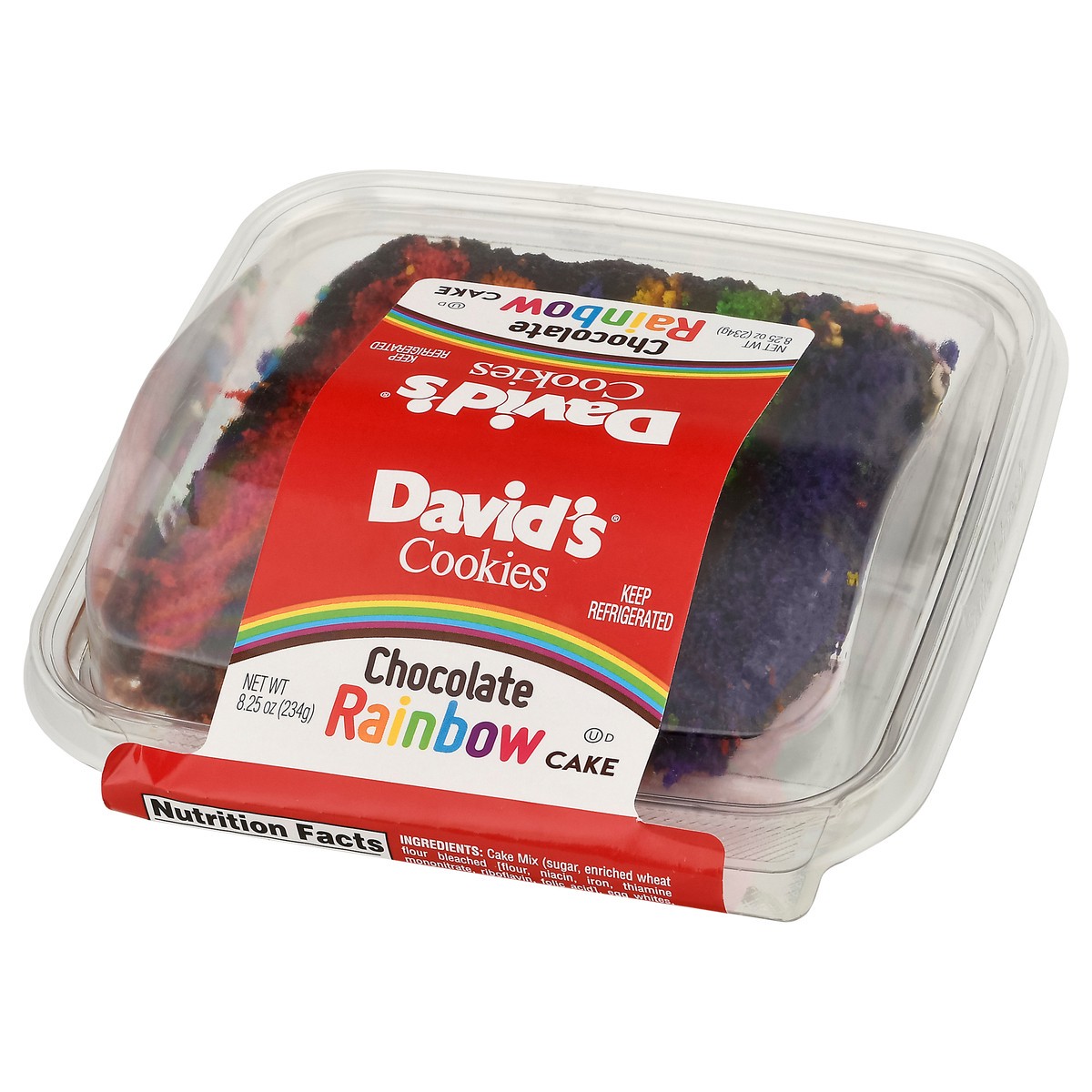 slide 8 of 15, David's Cookies Chocolate Rainbow Cake 8.25 oz, 8.25 oz