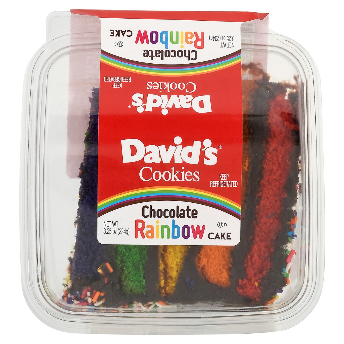 slide 1 of 15, David's Cookies Chocolate Rainbow Cake 8.25 oz, 8.25 oz