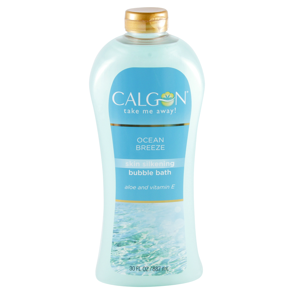 slide 1 of 2, Calgon Ocean Breeze Skin Silkening Bubble Bath, 30 oz