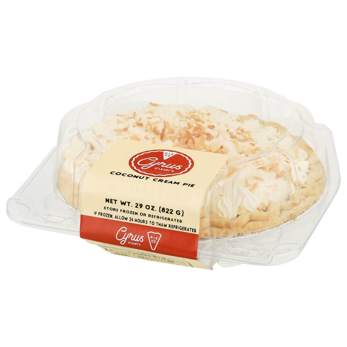 slide 7 of 12, Cyrus O'Leary's Pie Co Coconut Cream Pie 29 oz, 29 oz